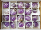 Polished Chevron Amethyst Galets x 20 From Madagascar