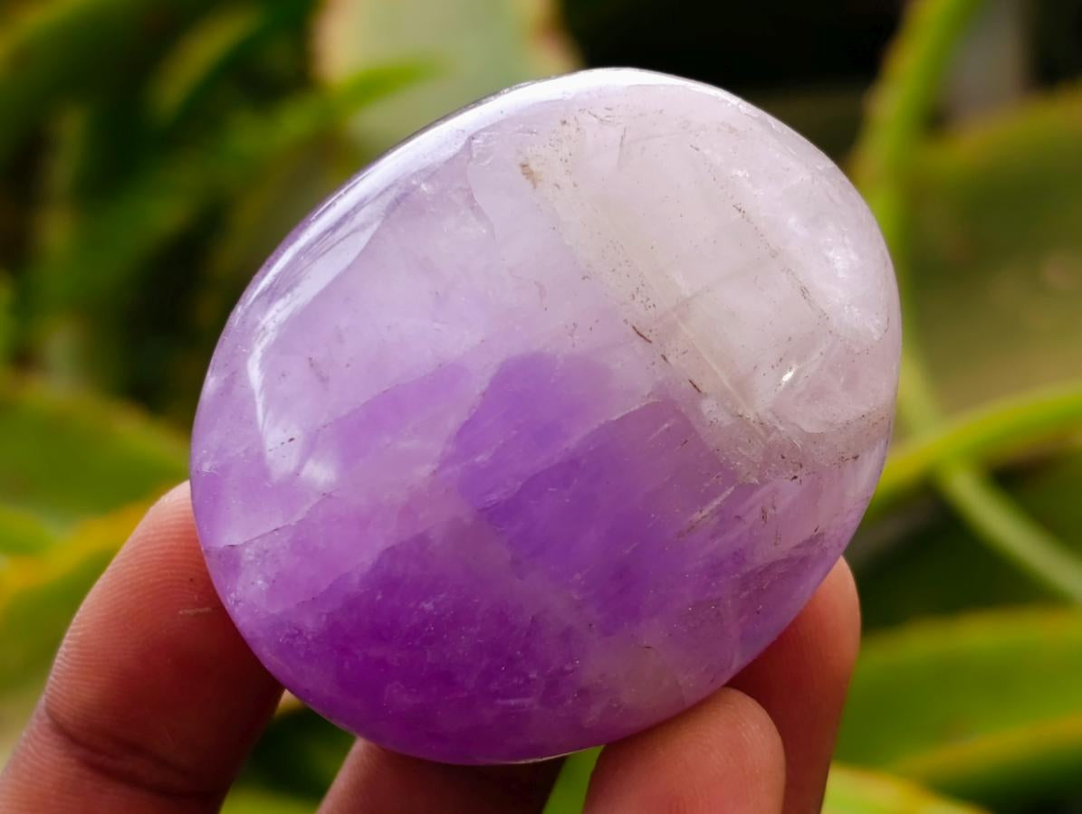 Polished Chevron Amethyst Galets x 20 From Madagascar