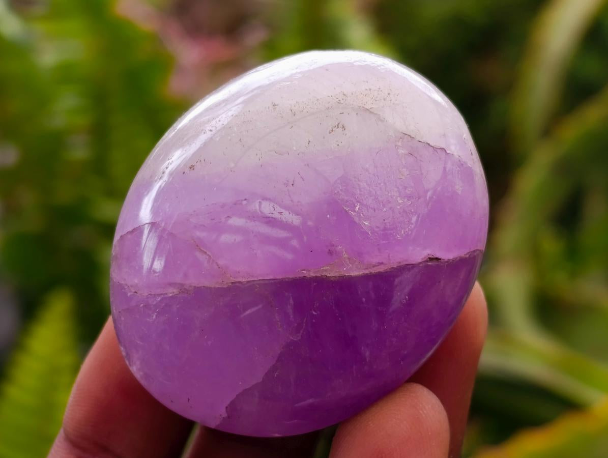 Polished Chevron Amethyst Galets x 20 From Madagascar