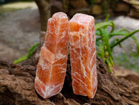 Natural Sunset Orange Calcite Specimens x 24 From Spitzkop, Namibia