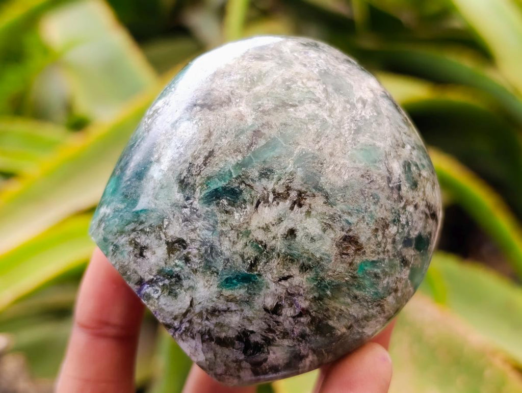 Polished Emerald Mica 'Mutokolite' Standing Free Forms x 4 From Mutoko, Zimbabwe