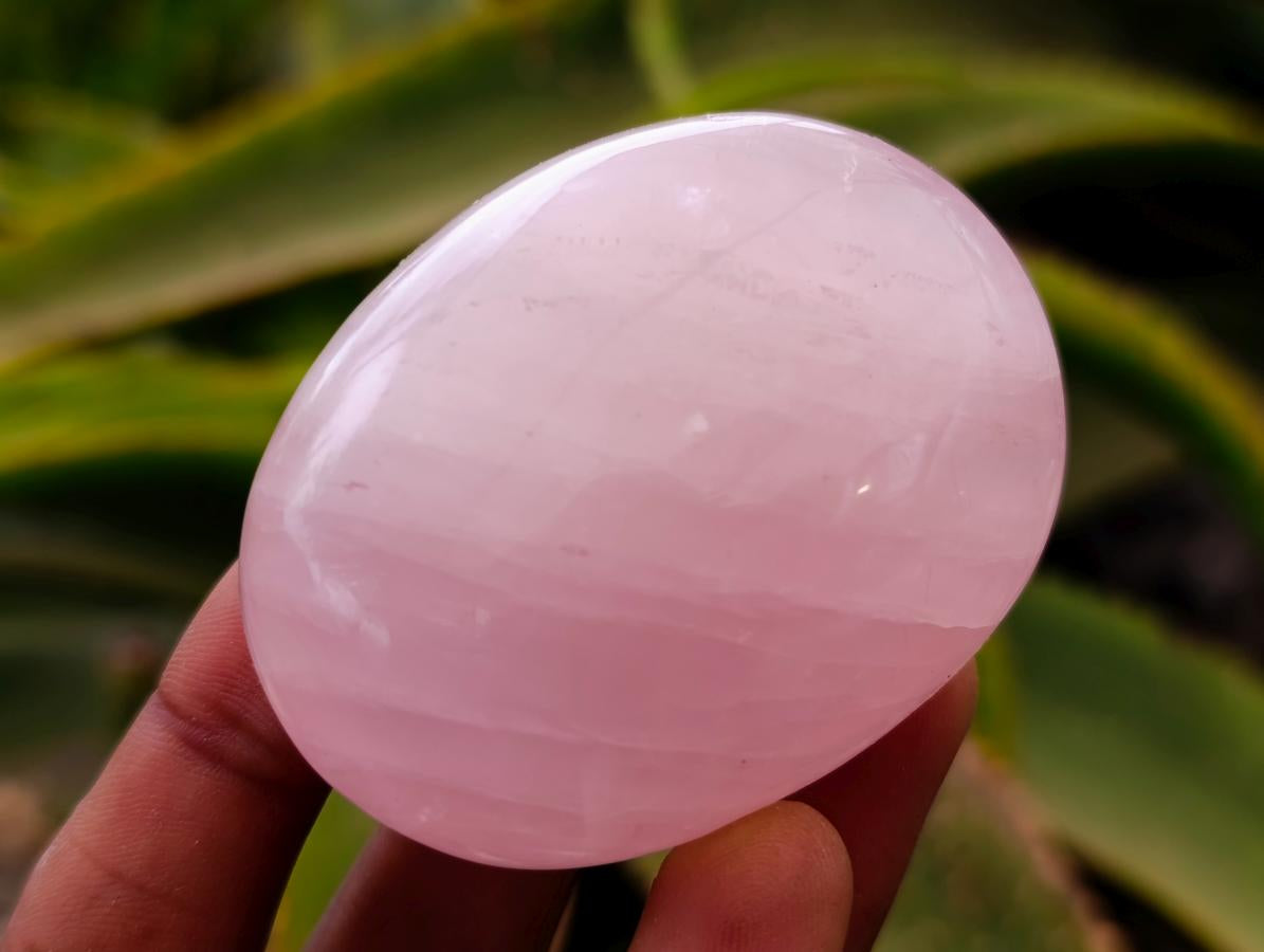 Polished Rose Quartz Palm Stones x 35 From Madagascar