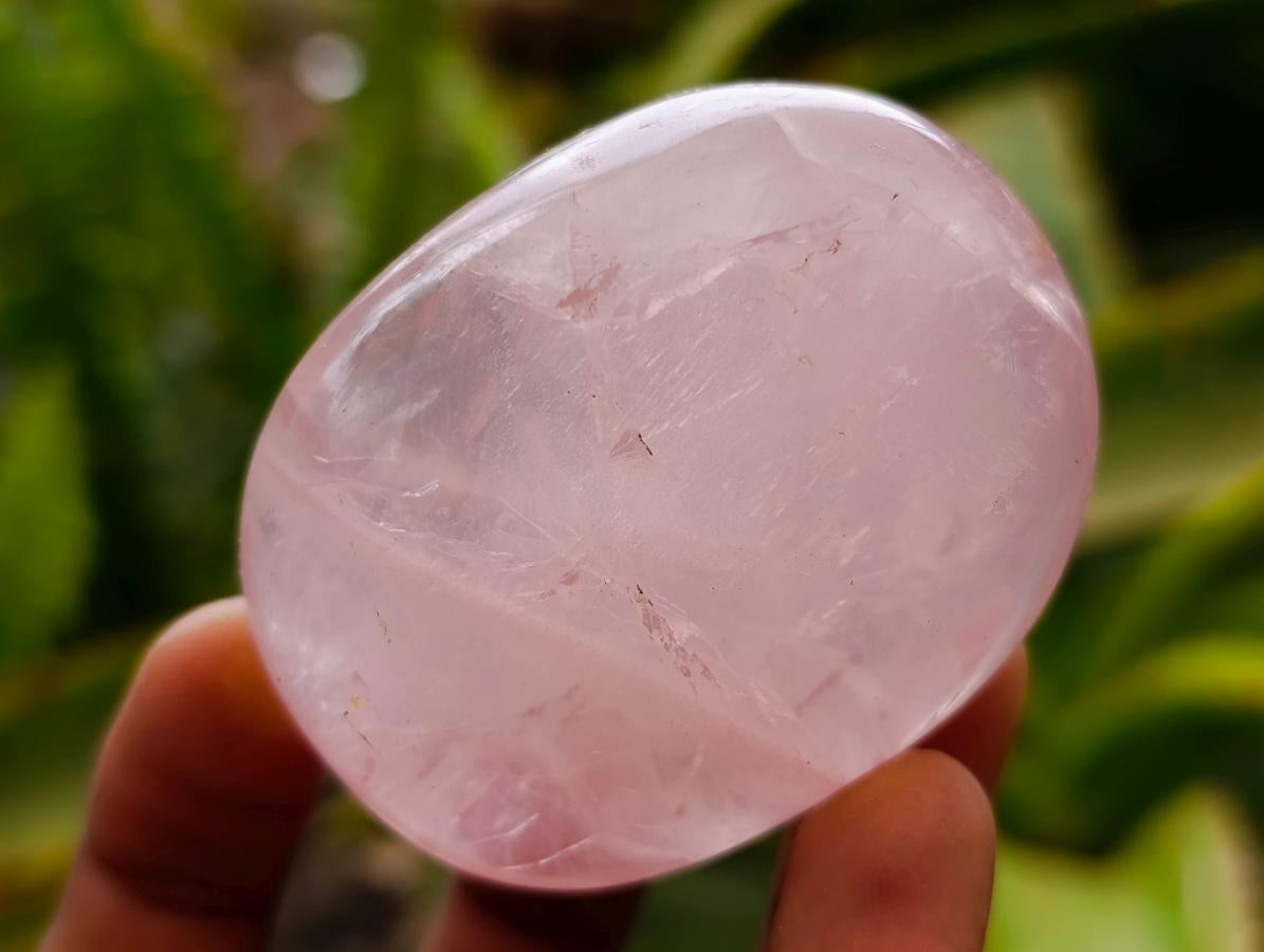 Polished Rose Quartz Palm Stones x 35 From Madagascar