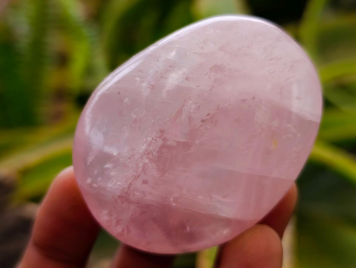 Polished Rose Quartz Palm Stones x 35 From Madagascar