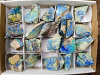 Natural Azurite and Malachite in Dolomite Specimens x 24 From Kaokoveld, Namibia