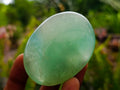 Polished Green Fluorite Palm Stones x 20 From Madagascar