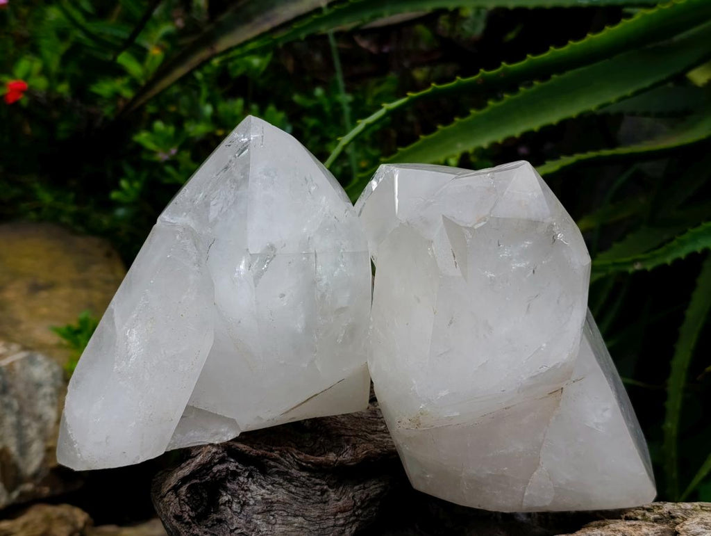 Polished Clear Quartz Crystals x 2 From Madagascar