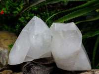 Polished Clear Quartz Crystals x 2 From Madagascar