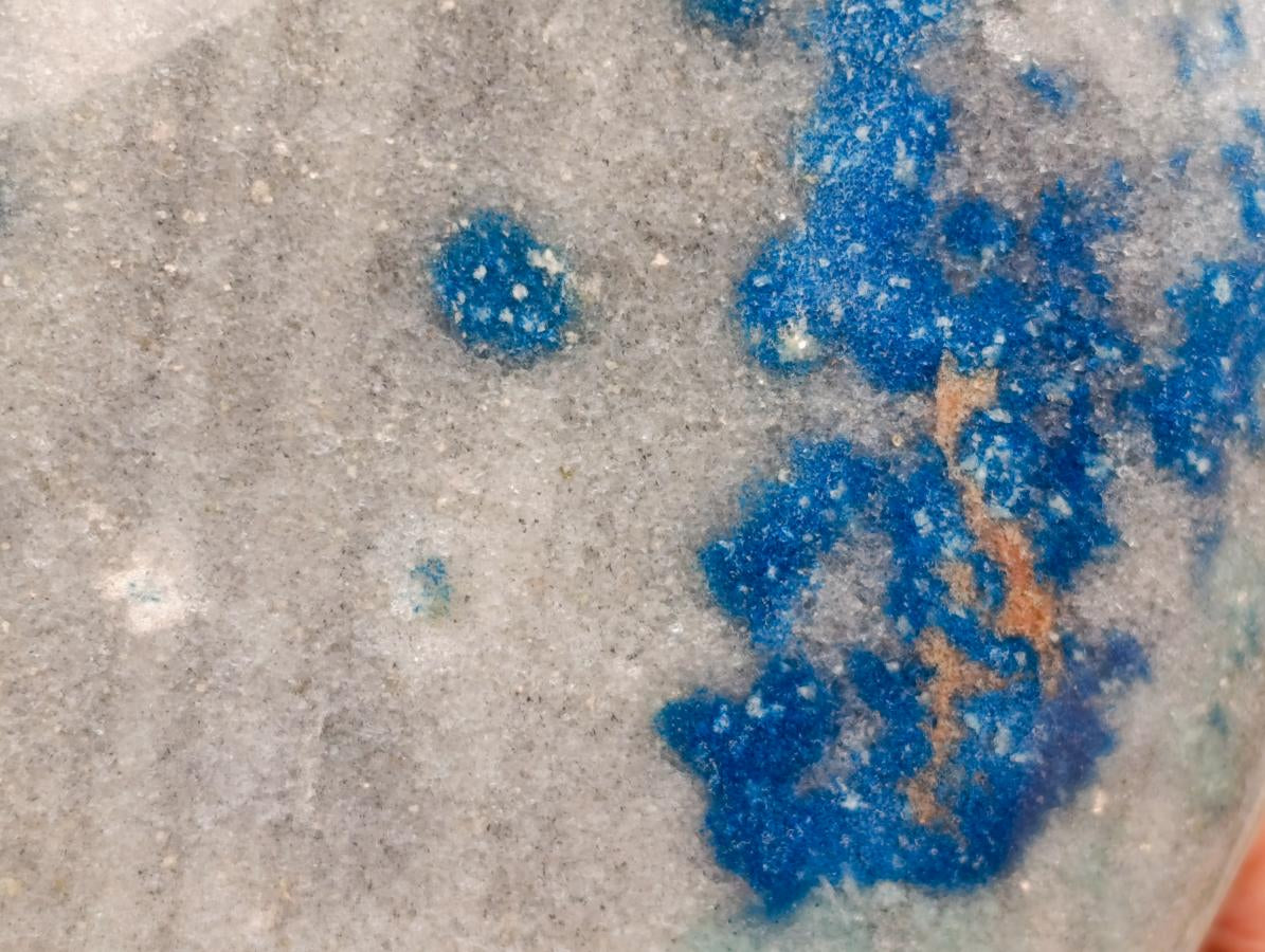 Polished Blue Spotted Spinel In Quartz Standing Free Forms x 2 From Madagascar