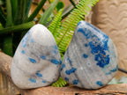 Polished Blue Spotted Spinel In Quartz Standing Free Forms x 2 From Madagascar - Toprock Gemstones and Minerals 