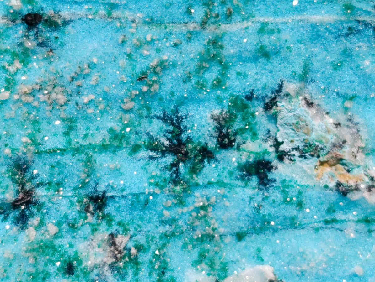 Natural Drusy Coated Chrysocolla With Malachite Specimens x 2 From Lupoto Mine, Congo - Toprock Gemstones and Minerals 
