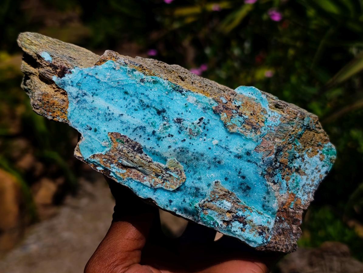 Natural Drusy Coated Chrysocolla With Malachite Specimens x 2 From Lupoto Mine, Congo - Toprock Gemstones and Minerals 