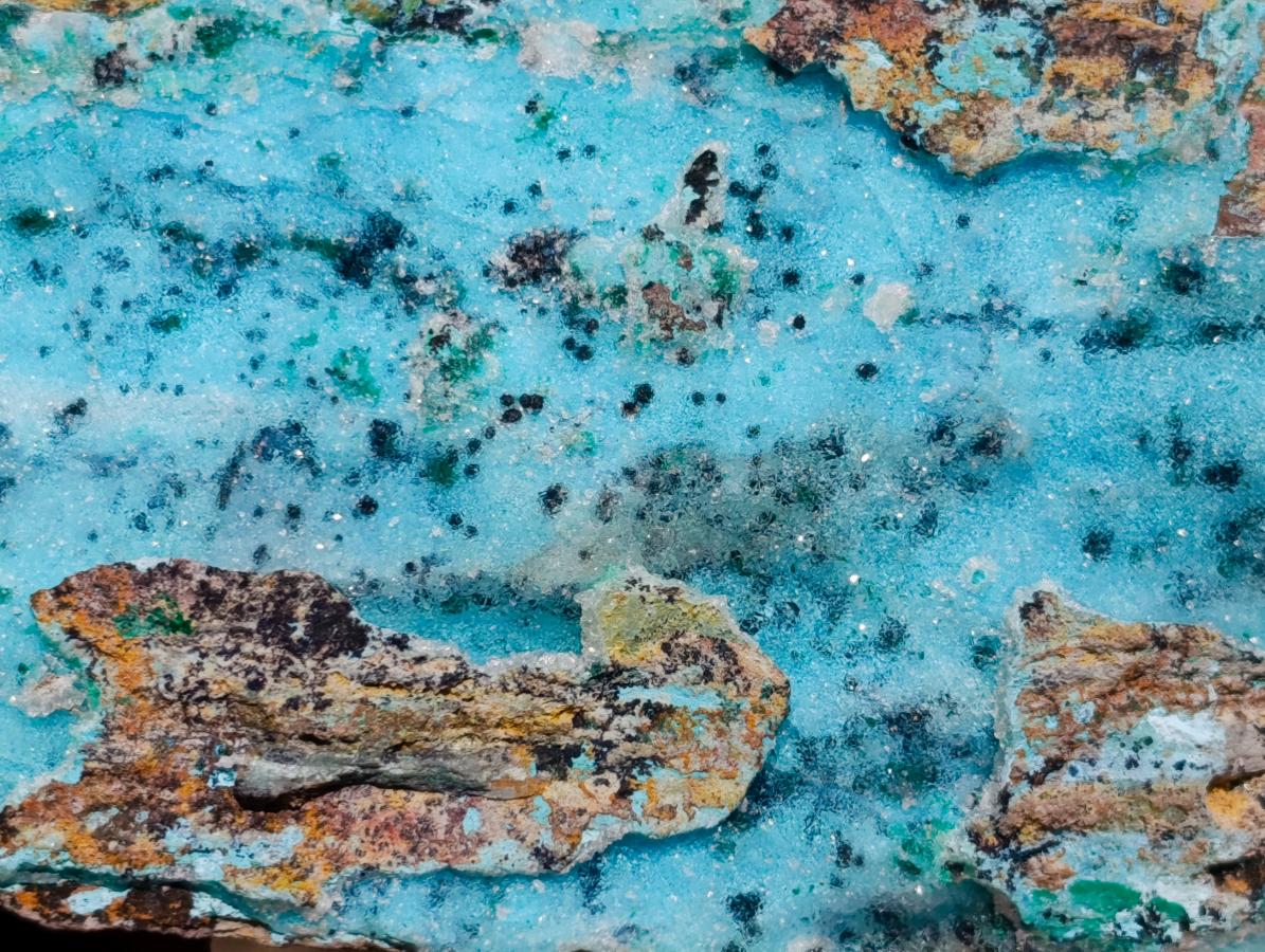Natural Drusy Coated Chrysocolla With Malachite Specimens x 2 From Lupoto Mine, Congo - Toprock Gemstones and Minerals 