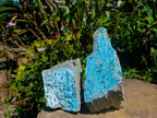 Natural Drusy Coated Chrysocolla With Malachite Specimens x 2 From Lupoto Mine, Congo - Toprock Gemstones and Minerals 