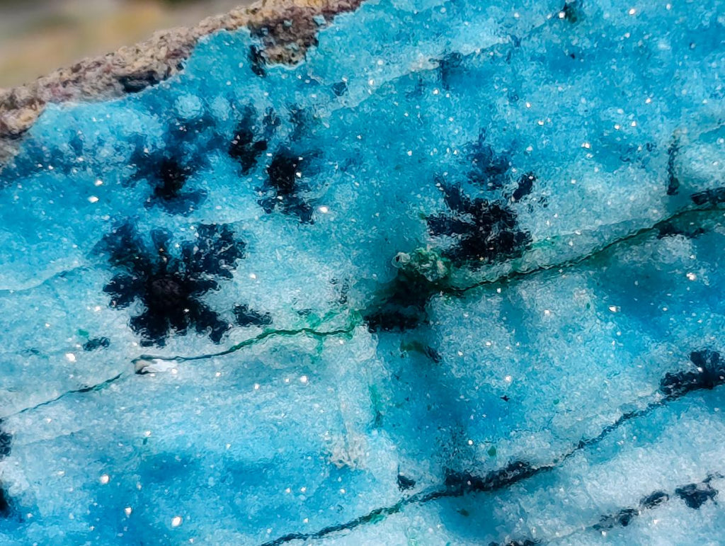 Natural Drusy Coated Chrysocolla With Malachite Specimens x 2 From Lupoto Mine, Congo - Toprock Gemstones and Minerals 