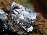 Natural Bright Silver Lead Galena Cobbed Specimens x 12 From Kaokoveld, Namibia