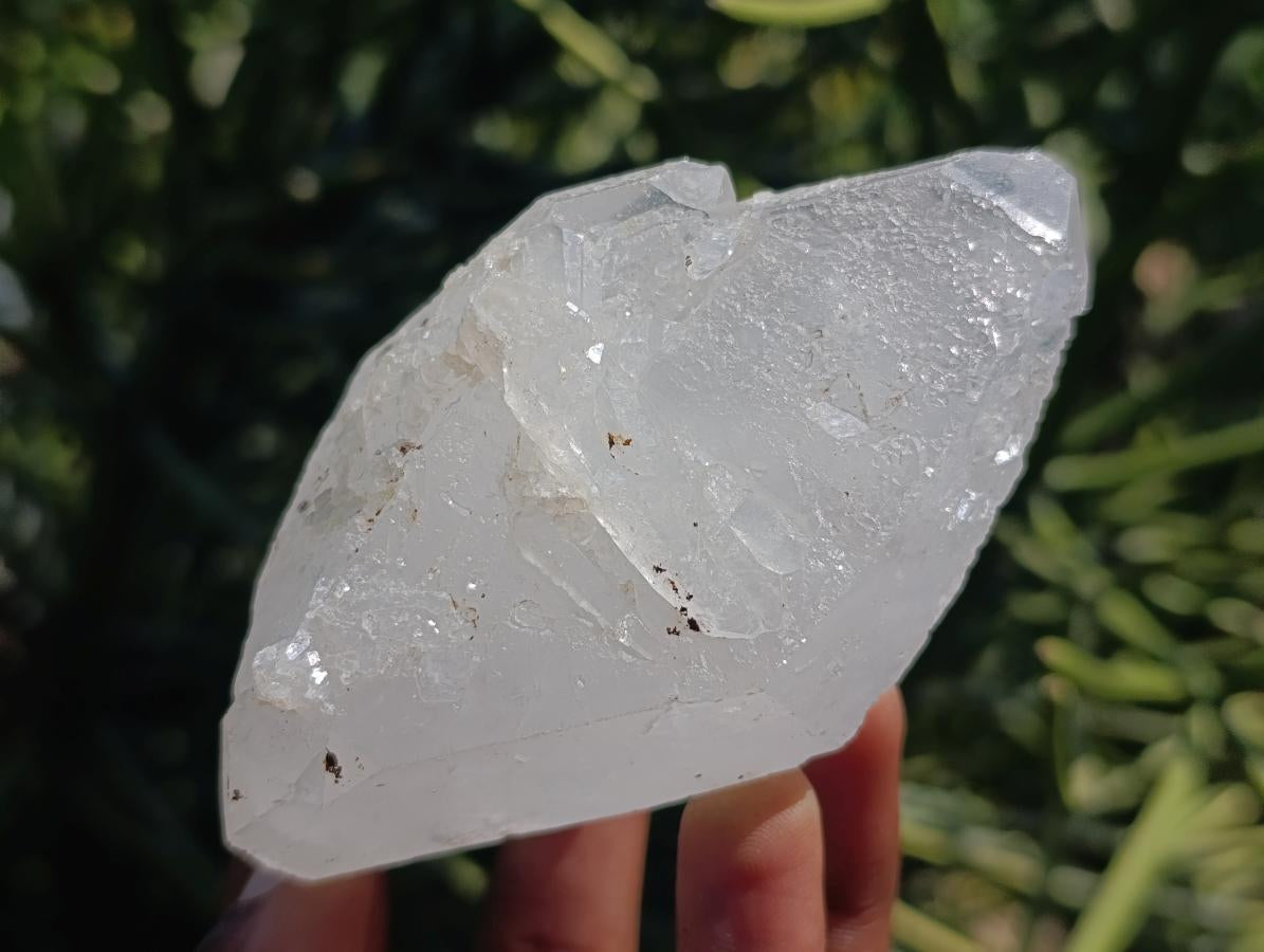Natural Large Double Terminated Clear Quartz Floater Crystals x 4 From Madagascar