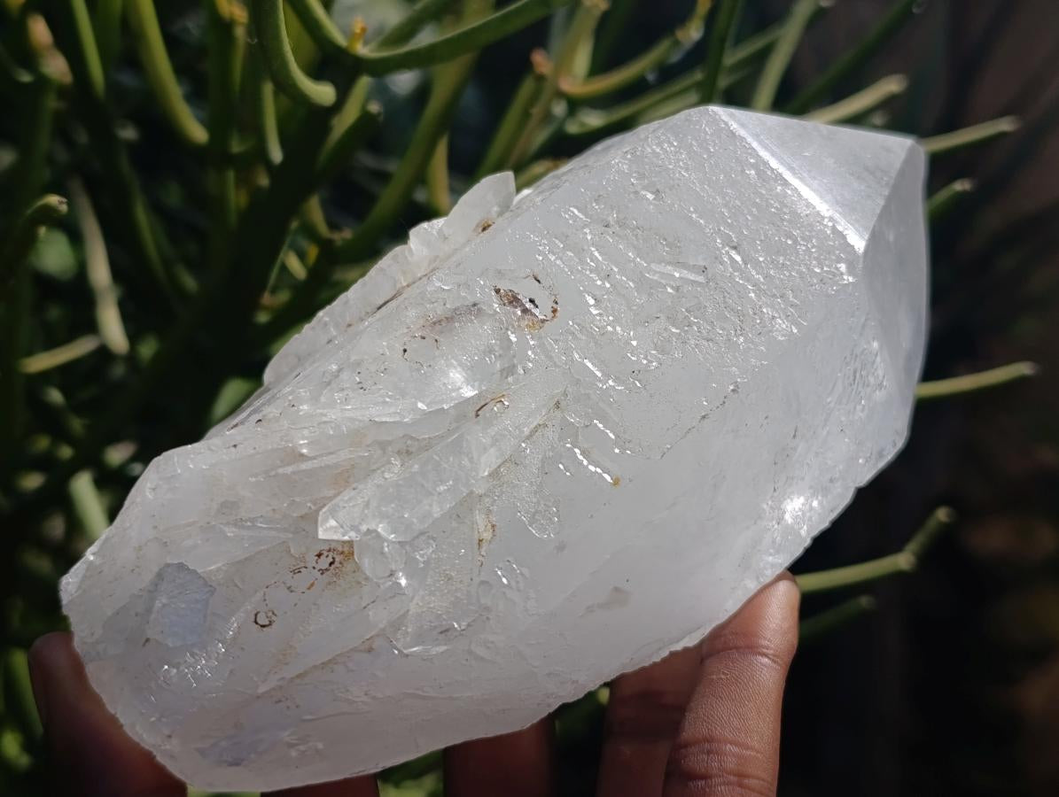 Natural Large Double Terminated Clear Quartz Floater Crystals x 4 From Madagascar