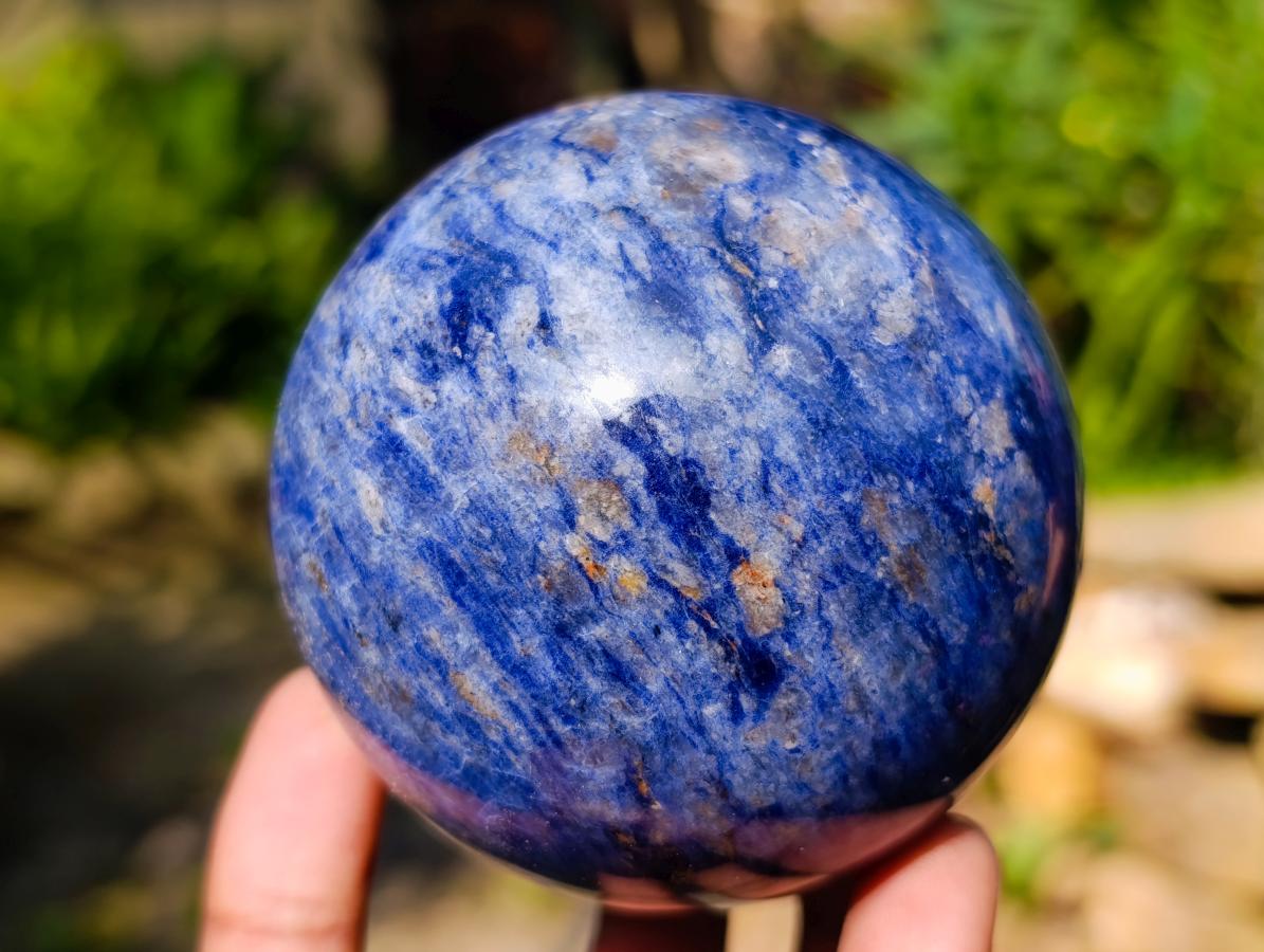 Polished Sodalite Spheres x 2 From Kunene River, Namibia