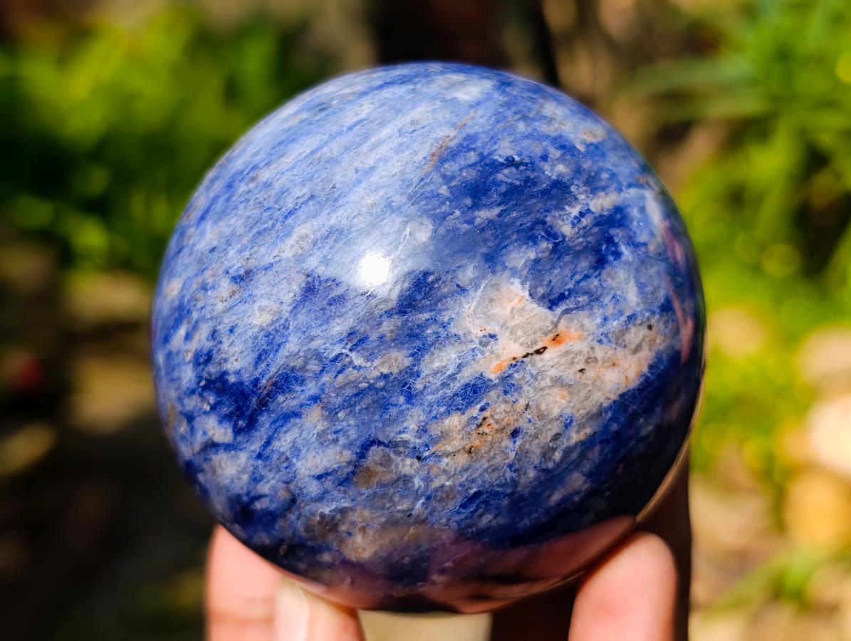 Polished Sodalite Spheres x 2 From Kunene River, Namibia