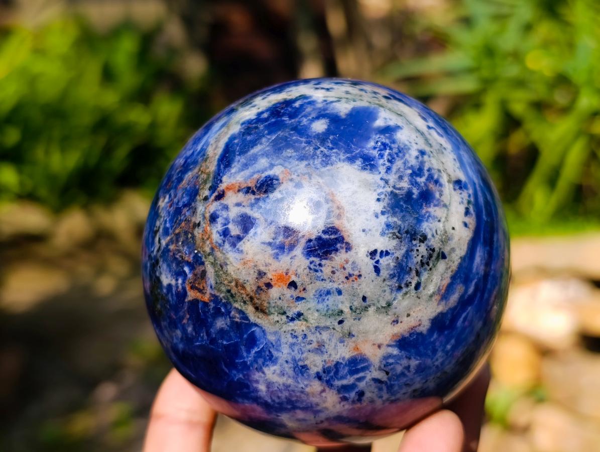 Polished Sodalite Spheres x 2 From Kunene River, Namibia