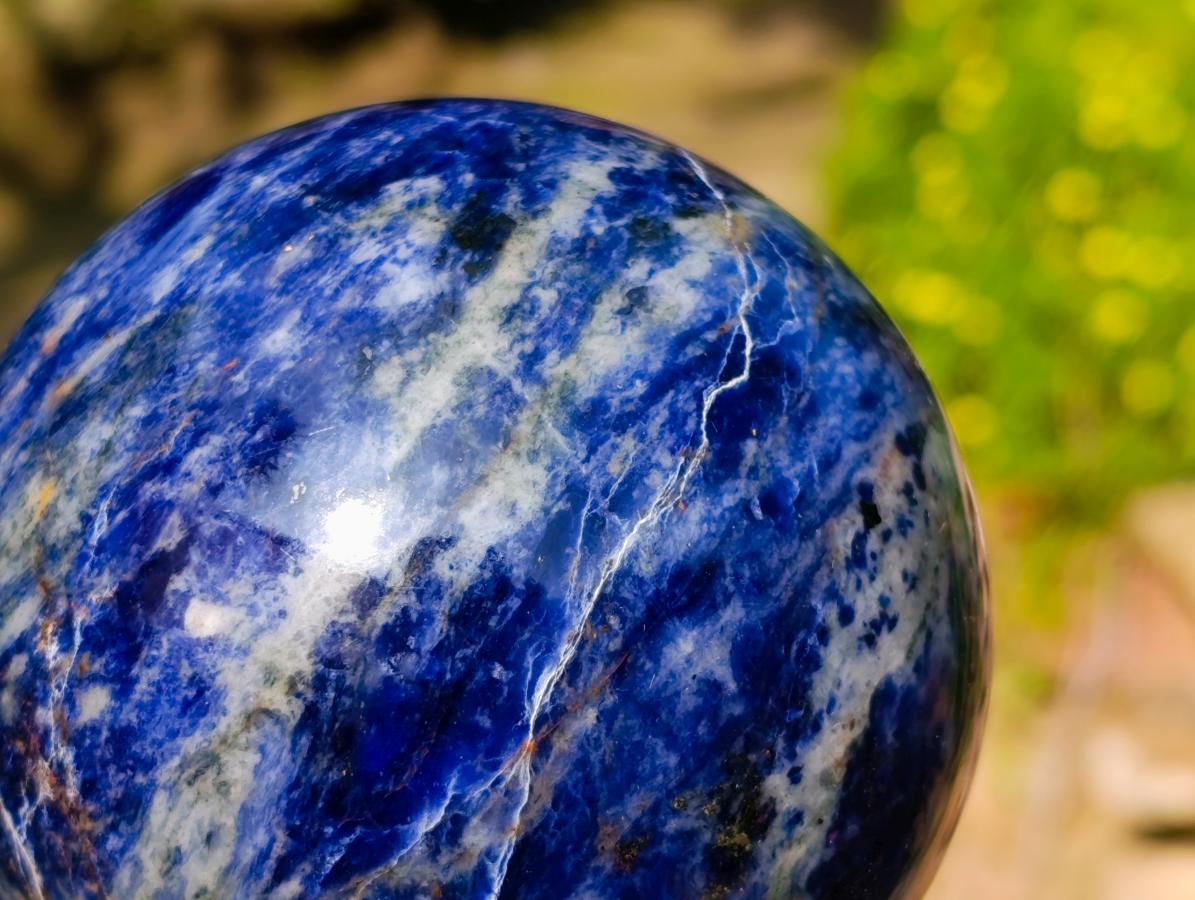 Polished Sodalite Spheres x 2 From Kunene River, Namibia