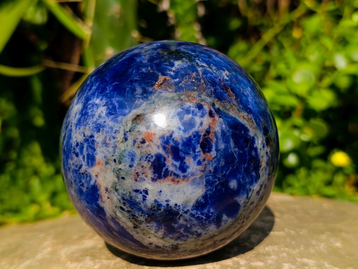 Polished Sodalite Spheres x 2 From Kunene River, Namibia