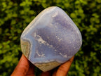 Polished Blue Lace Agate Standing Free Forms x 2 From Nsanje, Malawi