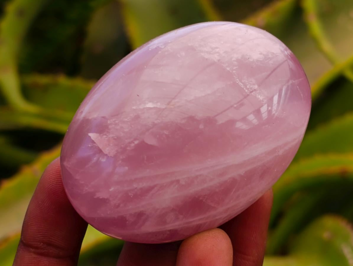 Polished Rose Quartz Palm Stones x 12 From Madagascar - Toprock Gemstones and Minerals 