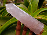 Polished Gemmy Rose Quartz Crystals x 2 From Madagascar