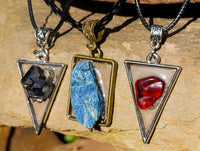 Hand Made Specially Selected Mixed Crystal Pendants - Set in Resin x 8 From South Africa