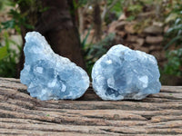 Natural Blue Celestite Specimens x 7 From Sakoany, Madagascar
