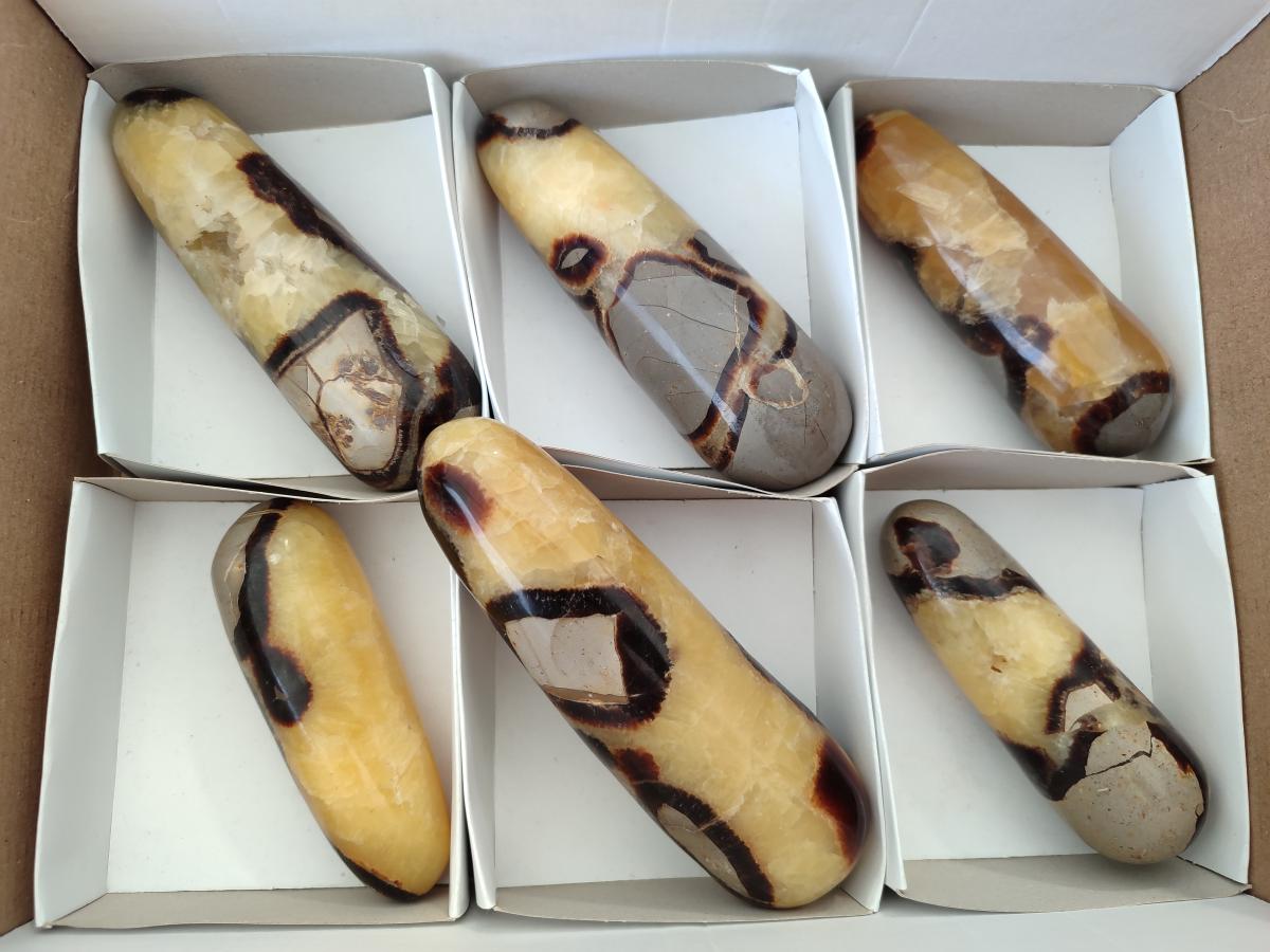 Polished Septerye Massage Wands x 6 From Mahajanga, Madagascar