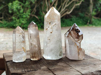 Polished Quartz Crystals With Inclusions x 6 From Madagascar