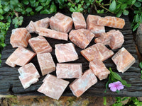 Natural Sunset Orange Calcite Specimens x 24 From Spitzkop, Namibia