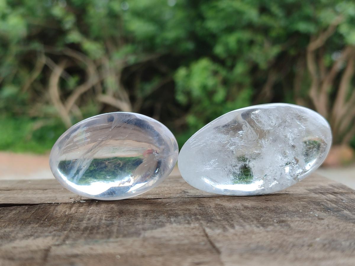 Polished Clear Quartz Galets x 24 From Madagascar