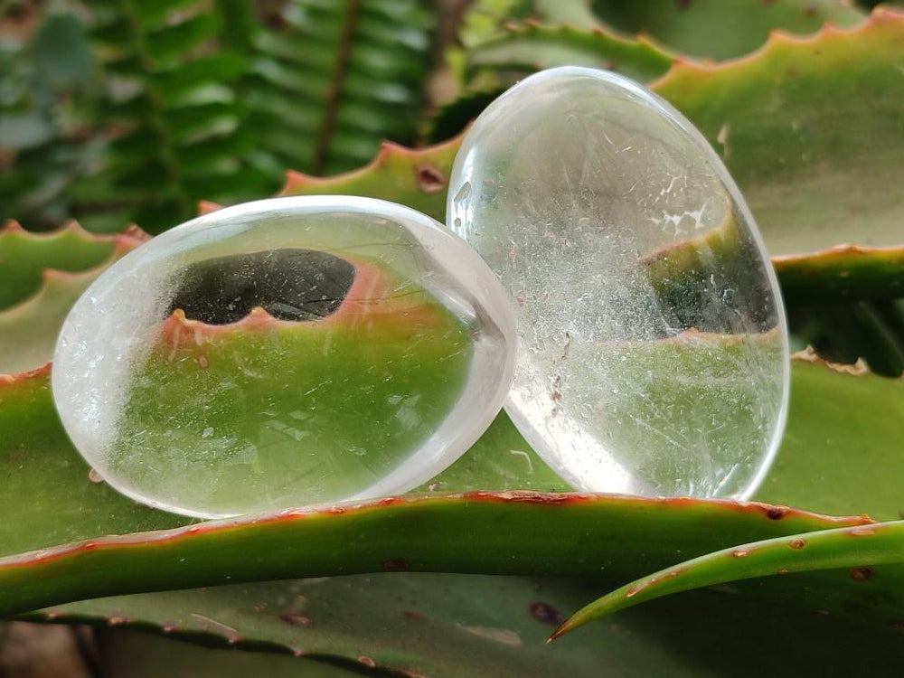 Polished Clear Quartz Galets x 24 From Madagascar - Toprock Gemstones and Minerals 