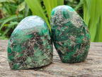 Polished Emerald Mica 'Mutokolite' Standing Free Forms x 4 From Mutoko, Zimbabwe - Toprock Gemstones and Minerals 