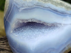 Polished Blue Lace Agate Free Forms x 3 From Nsanje, Malawi