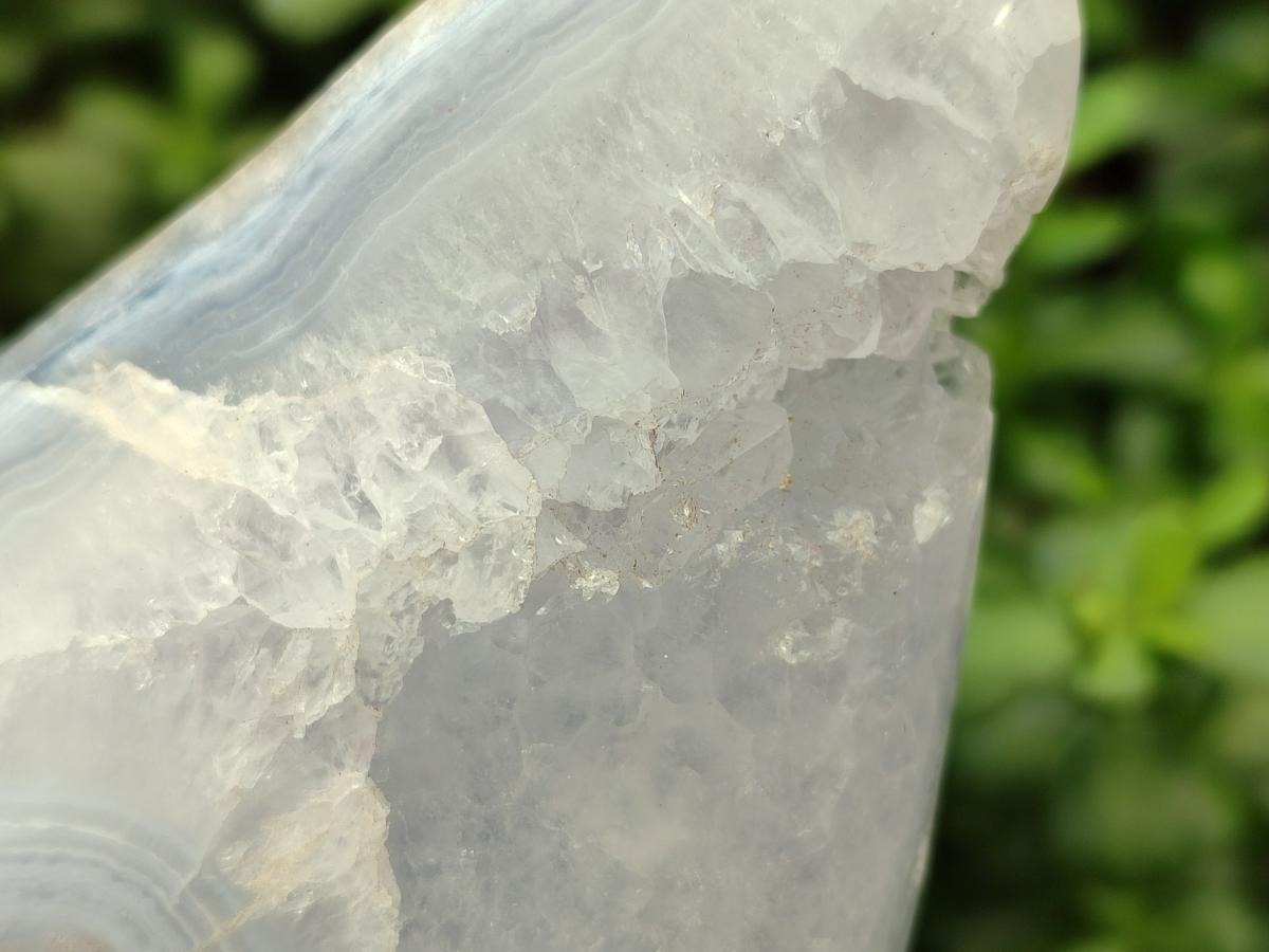 Polished Blue Lace Agate Free Forms x 3 From Nsanje, Malawi
