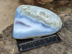 Polished Blue Lace Agate Free Forms x 3 From Nsanje, Malawi
