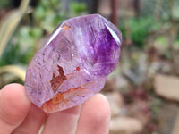 Polished Window Amethyst Crystals x 12 From Akansobe, Madagascar