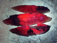 Natural Drusy Quartz Coated Spearhead Calcite Specimens x 12 From Albert's Mountain, Lesotho