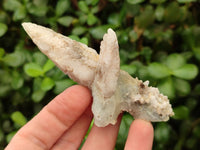 Natural Drusy Quartz Coated Spearhead Calcite Specimens x 12 From Albert's Mountain, Lesotho