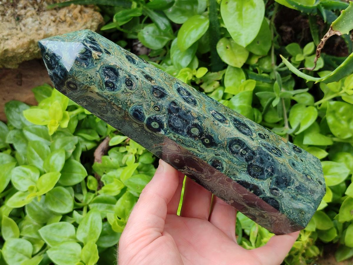 Polished Stromatolite Crystal Points x 2 From Katsepy, Madagascar