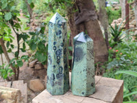 Polished Stromatolite Crystal Points x 2 From Katsepy, Madagascar