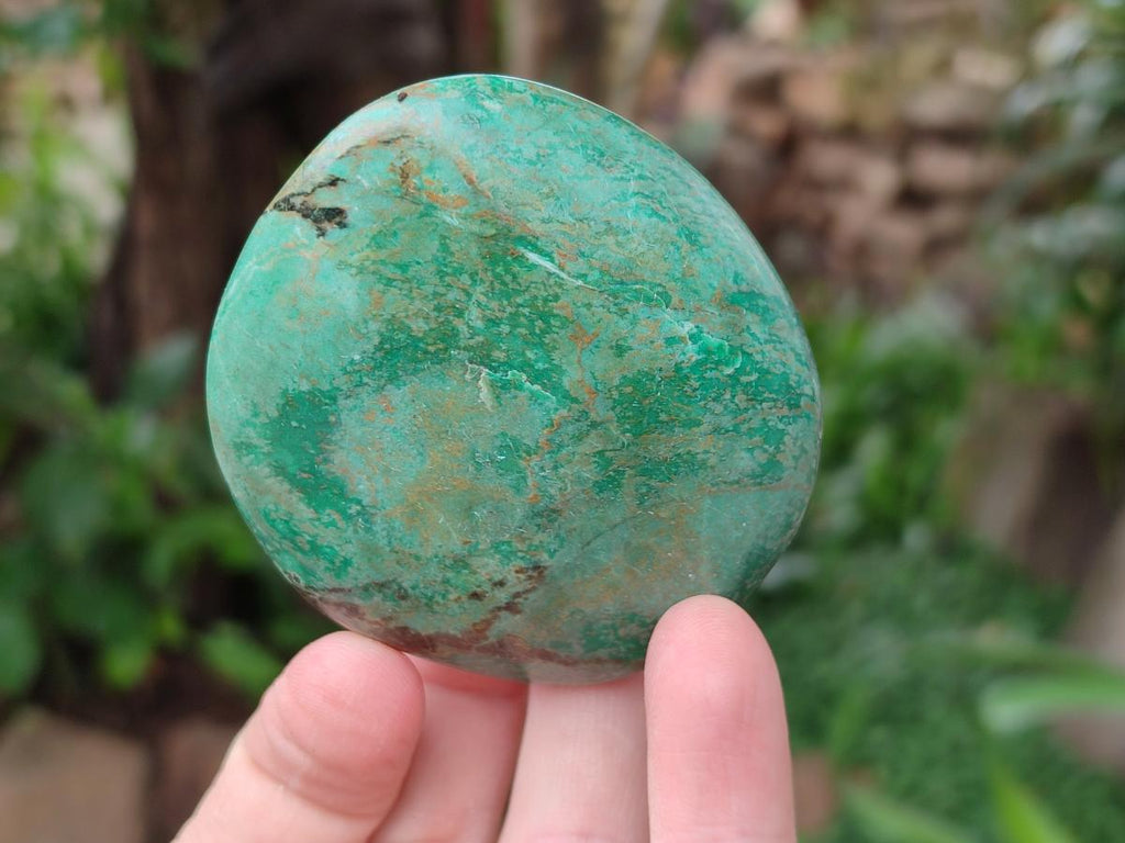 Polished Verdite Palm Stones x 12 From Zimbabwe