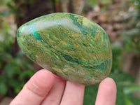 Polished Verdite Palm Stones x 12 From Zimbabwe