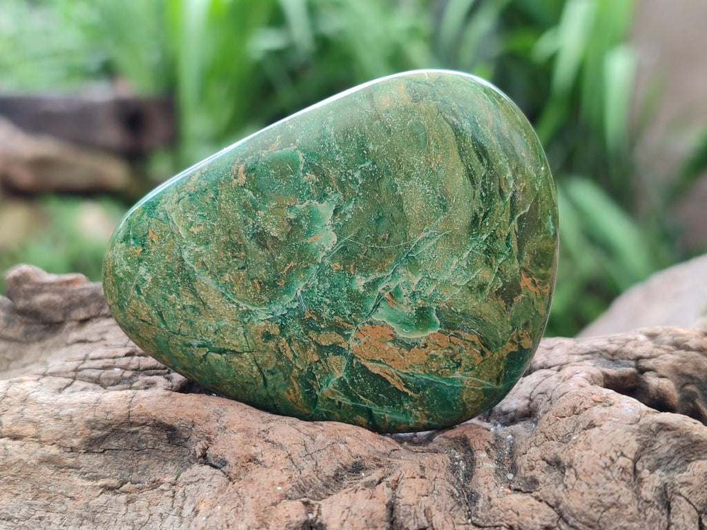 Polished Verdite Palm Stones x 12 From Zimbabwe