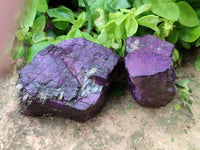 Natural Metallic Purpurite Specimens x 12 From Erongo, Namibia